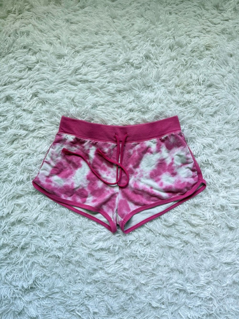 SO Pink Tie-Dye Athletic Lounge Shorts